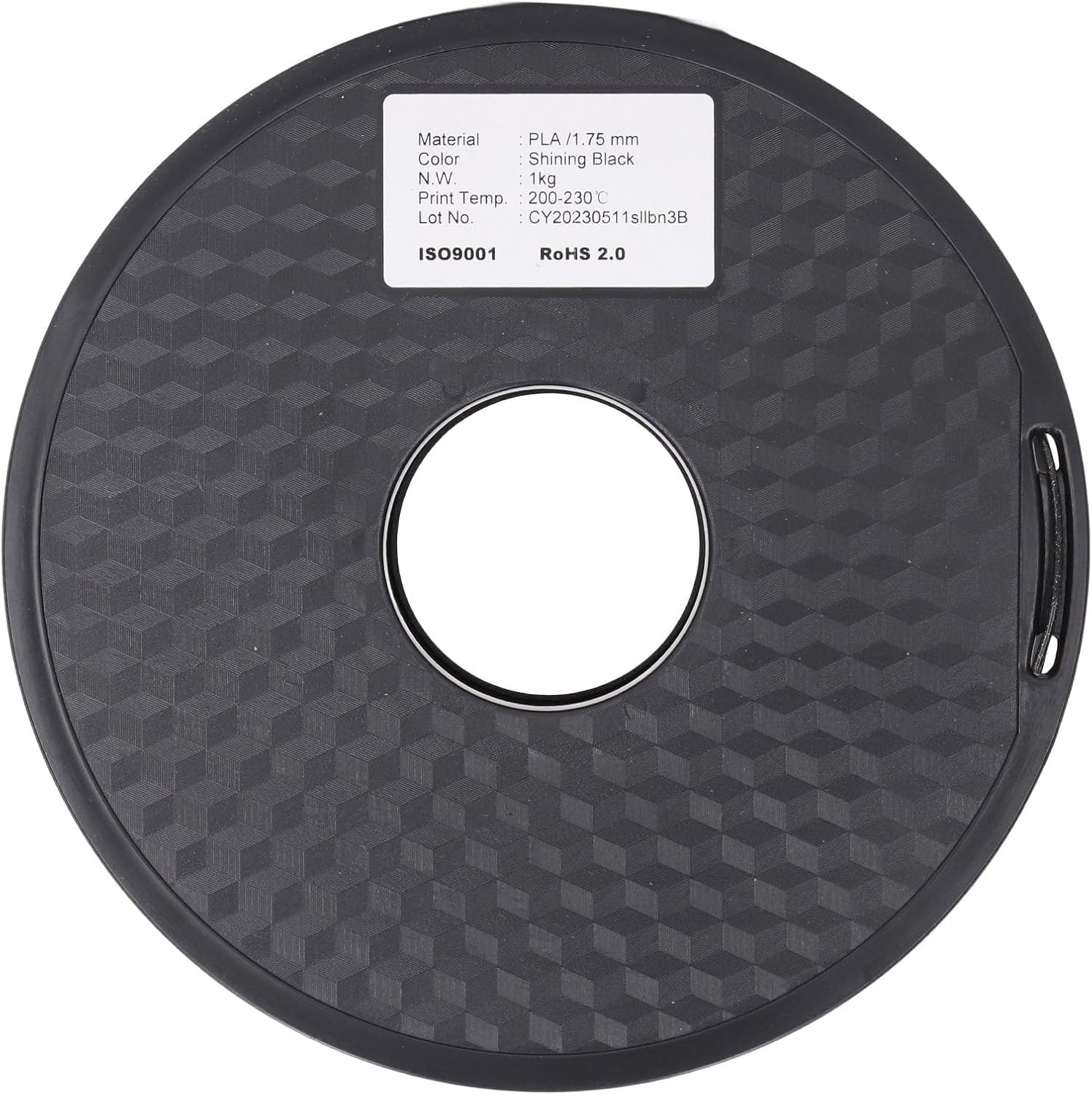 1.75mm Soft Shining Black 3D Printer Filament, Neatly Wound for Easy Use, High Quality PLA Material, Wide Application for Modeling DIY and Crafting, Accurate Size with Tight Toler