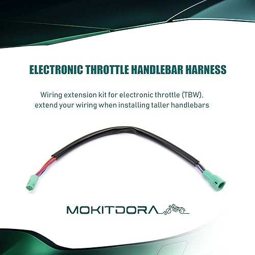 Miniatura 4 de MoKitDora Acelerador electrónico para manillar de 8 pulgadas por arnés de extensión de cable TBW para Harley Touring 2008-2015