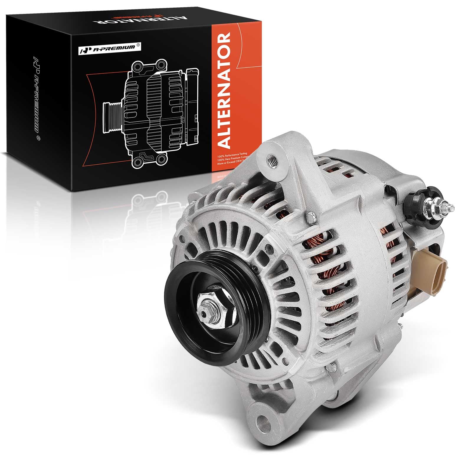 New Alternator For Scion XB 2004-2006 Toyota Echo – 80 Amp 12V CW 4-Groove Pulley, Direct Replacement