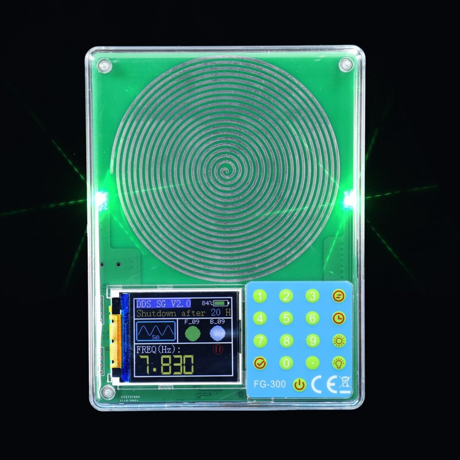 Multifunktionaler 200 kHz Frequenzgenerator, 0,001 Hz, Start ABS-Gehäuse, 10 Wellenformen, direkter Tasteneingang, wiederaufladbar, Multifunktionswellenformgenerator
