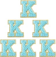 Vista 196 de 6 piezas de parches de letras de chenilla autoadhesivas, parches de letras preppy de 2 pulgadas para bolsos, ropa y sombreros, grandes pegatinas