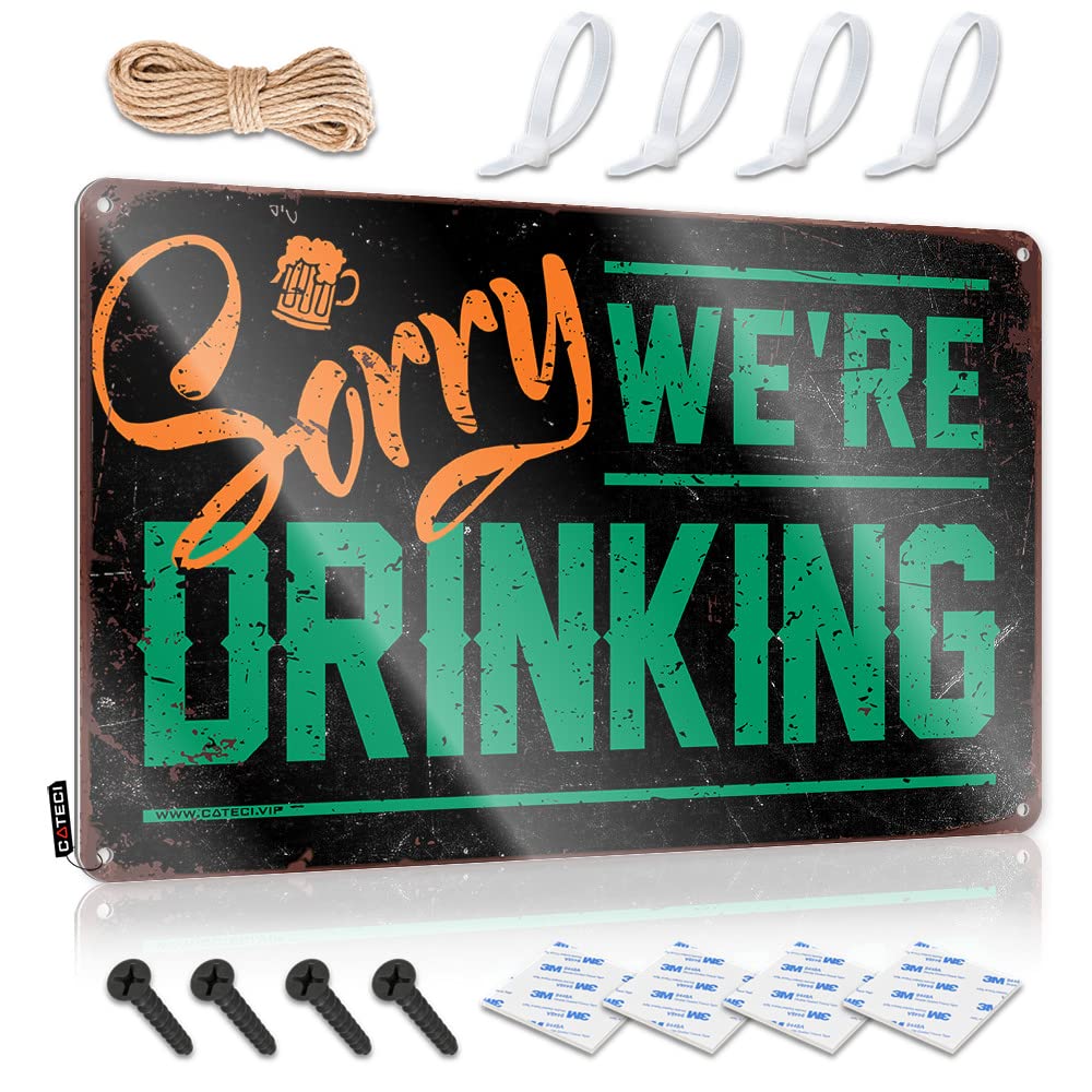 Bar For Man Cave Sorry We'Re Drinking Sign Mancave Accessories Men Funny Home Decor(30X40CM)