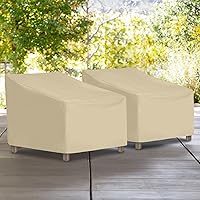 Vista 7 de SunPatio Paquete de 2 fundas para sillas de exterior, resistentes e impermeables, para asientos profundos, protección para todo tipo de clima