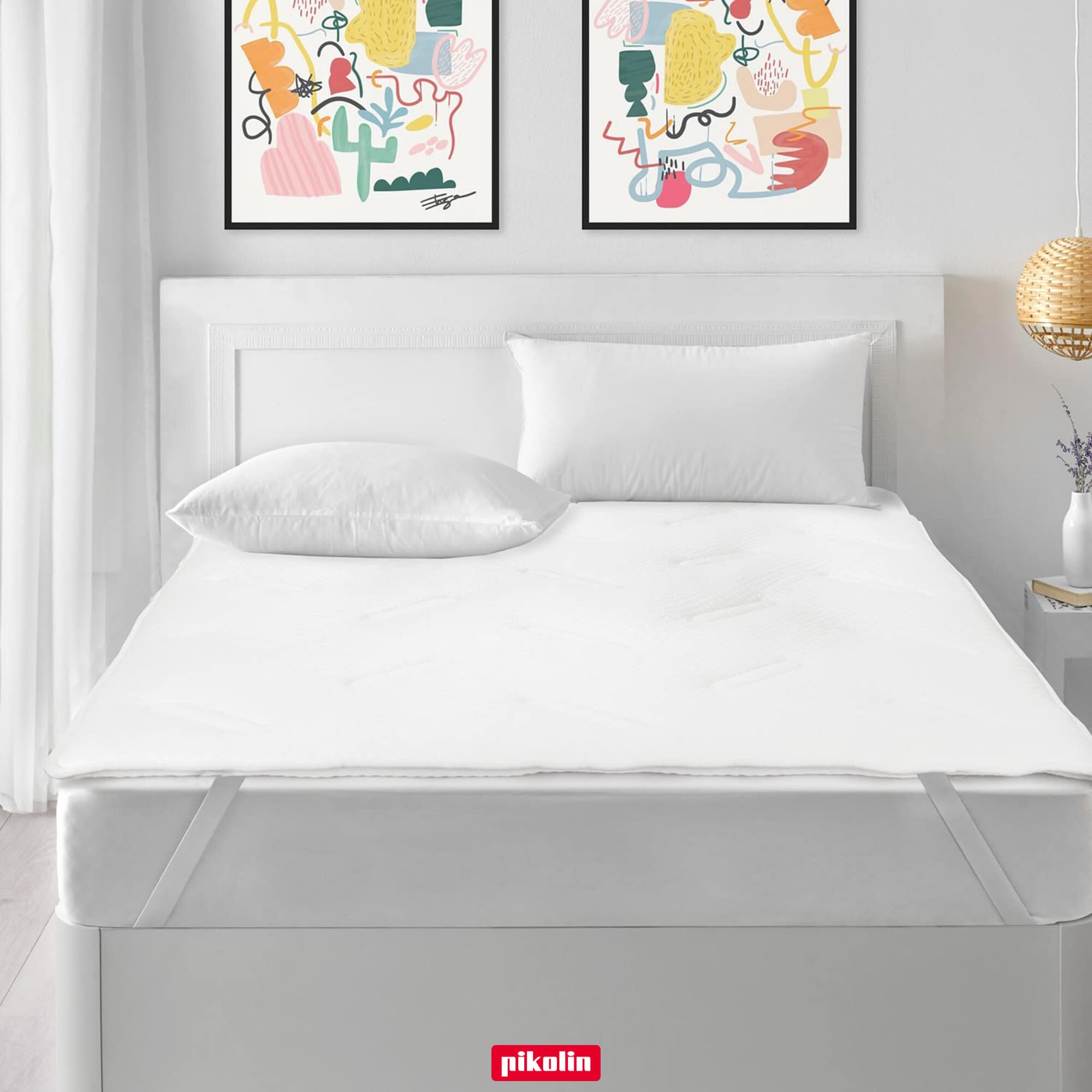 PIKOLIN - Surmatelas Mémoire de Forme 90x190 cm | Épaisseur 3 cm, Housse Déhoussable et Respirante | Confort Hôtelier, Soulage Les Tensions Musculaires | Modèle Nagoya, Certifié Oeko-TEX