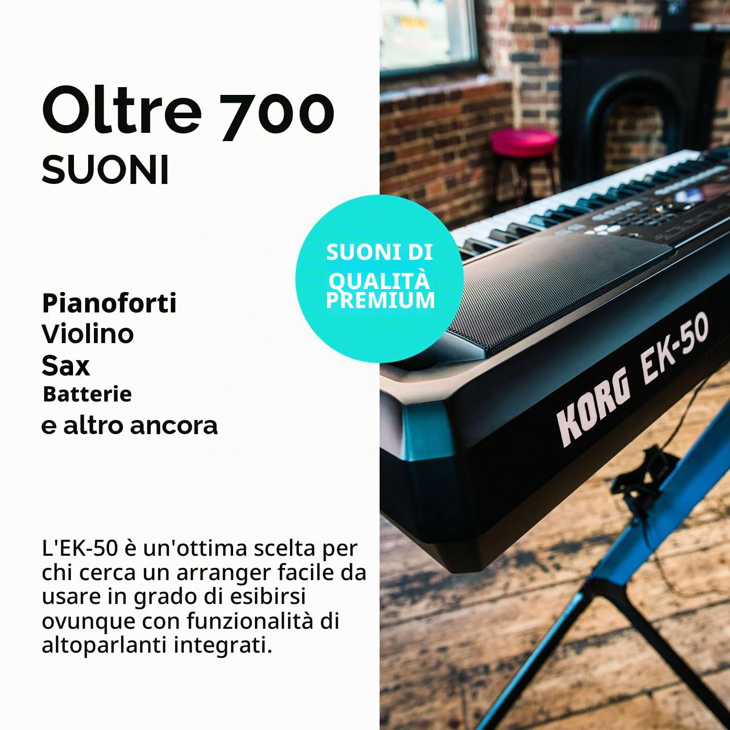 KORG EK-50 tastiera digitale con 61 tasti sensibile al tocco