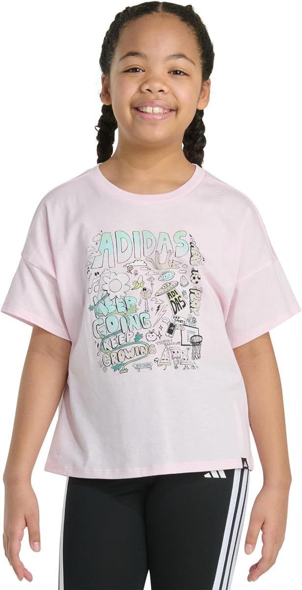 Girls' Short Sleeve Drop Shoulder Tee