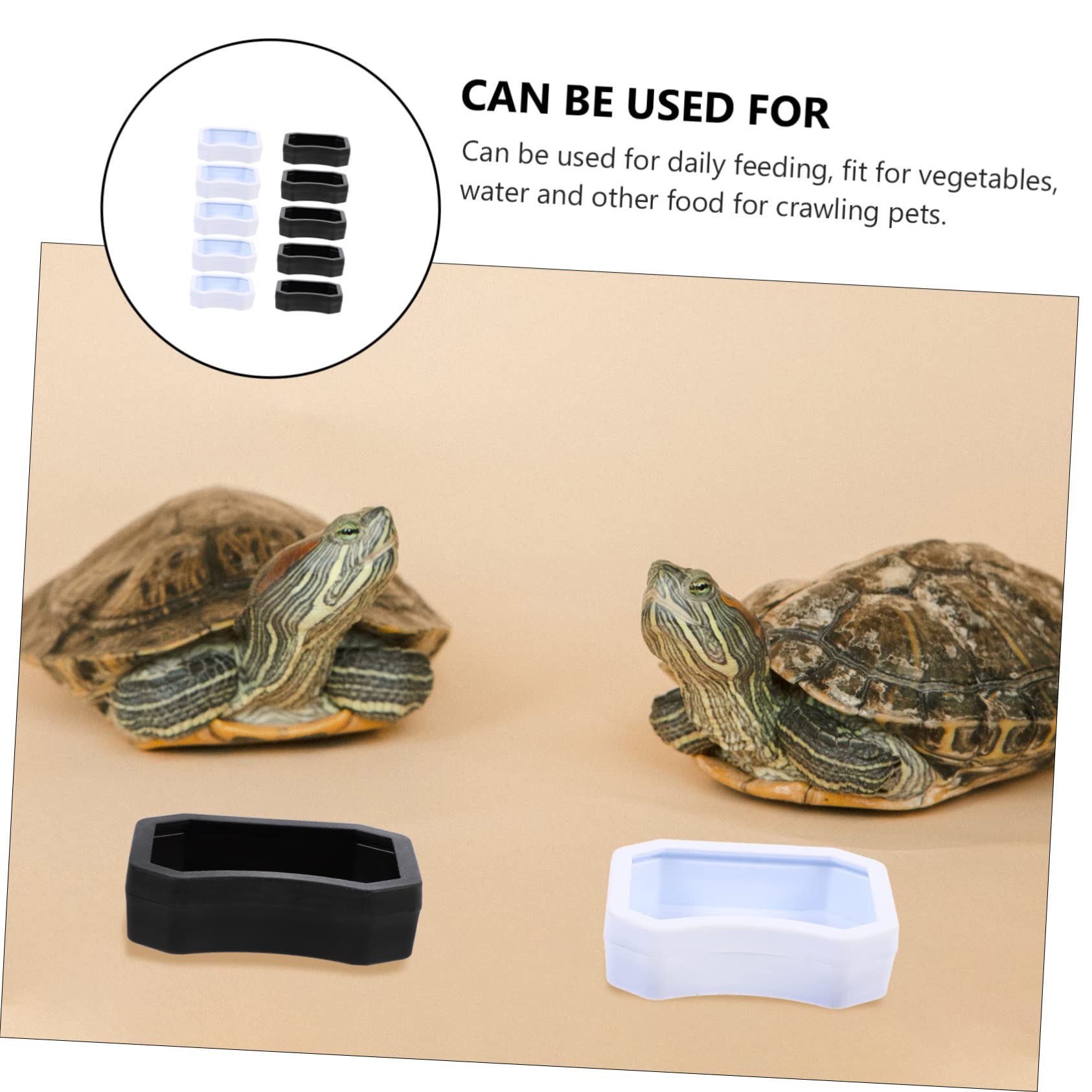 INOOMP 40 Pz Ciotola di Cibo per Animali da Arrampicata Ciotola per Cibo per Rettili Ciotola di Cibo per Tartarughe Leopardo Piatto di Cibo per Tartarughe Drago Rana Plastica