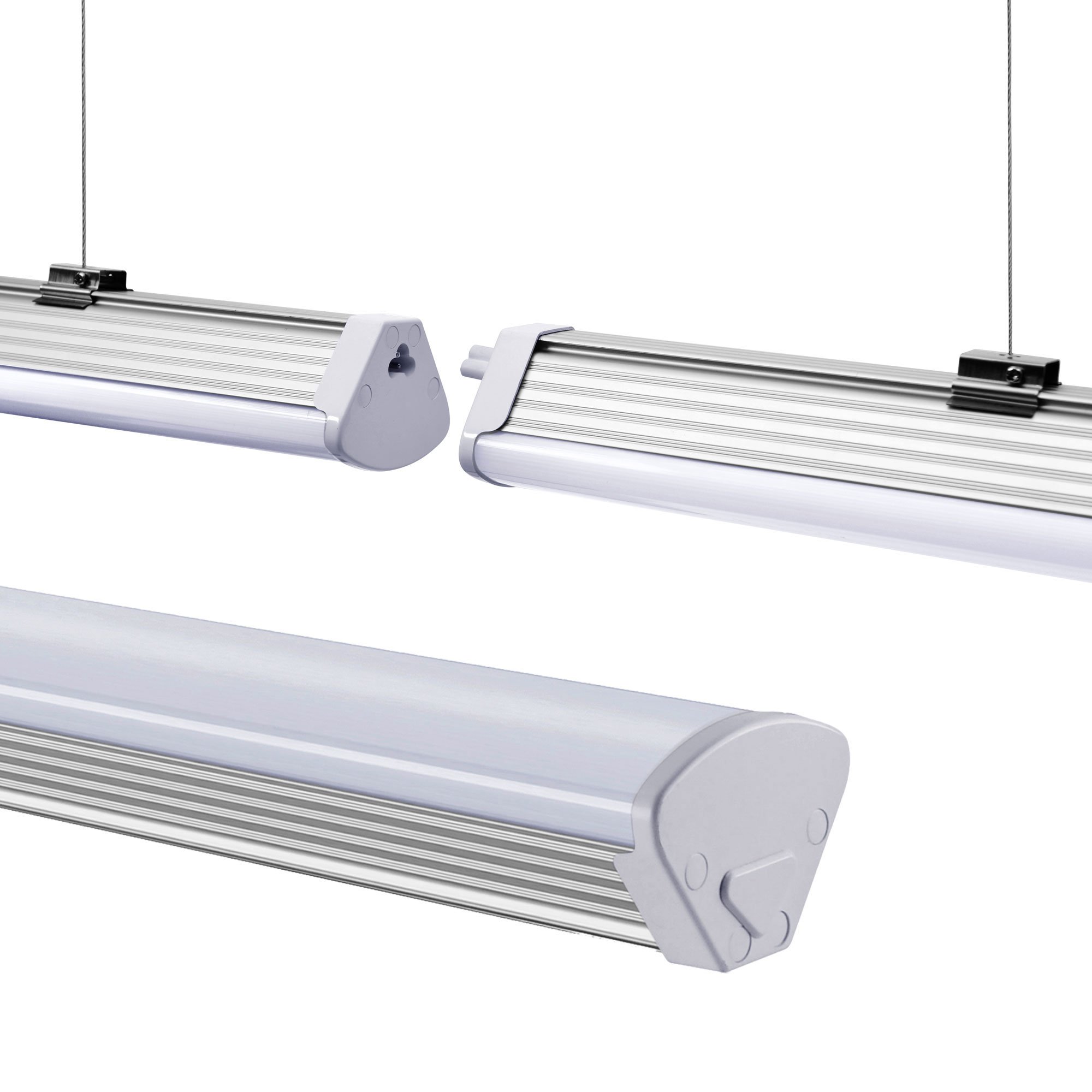 max K O M F O R T LED Linear Hallenleuchte IP42 Feuchtraum Tube Röhre Leuchte 40W Industrielampe Pendelleuchte Lichtleiste 120 cm