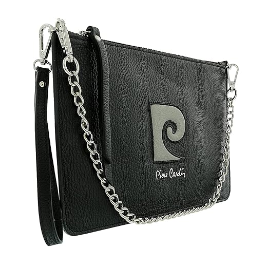Pierre Cardin Black Soft Pouch Crossbody Bag for womens