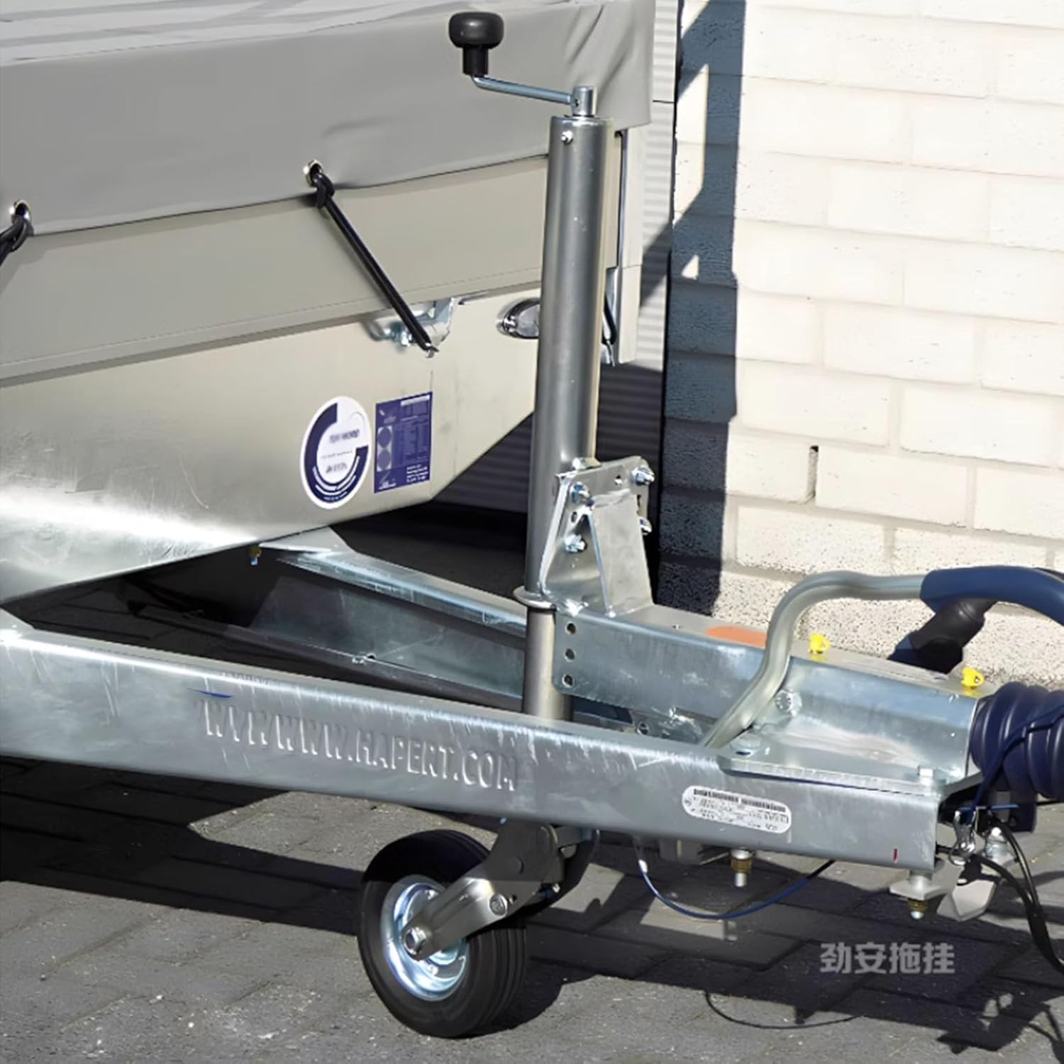 Heavy-Duty Trailer Jack Wheel - Boat Trailer Jack with Wheel, Lift Swivel Trailer Jack, 8 inches Automatic Guide Wheel, Folding Support Wheel Support, Bearing 400kg Trailer Support Wheels