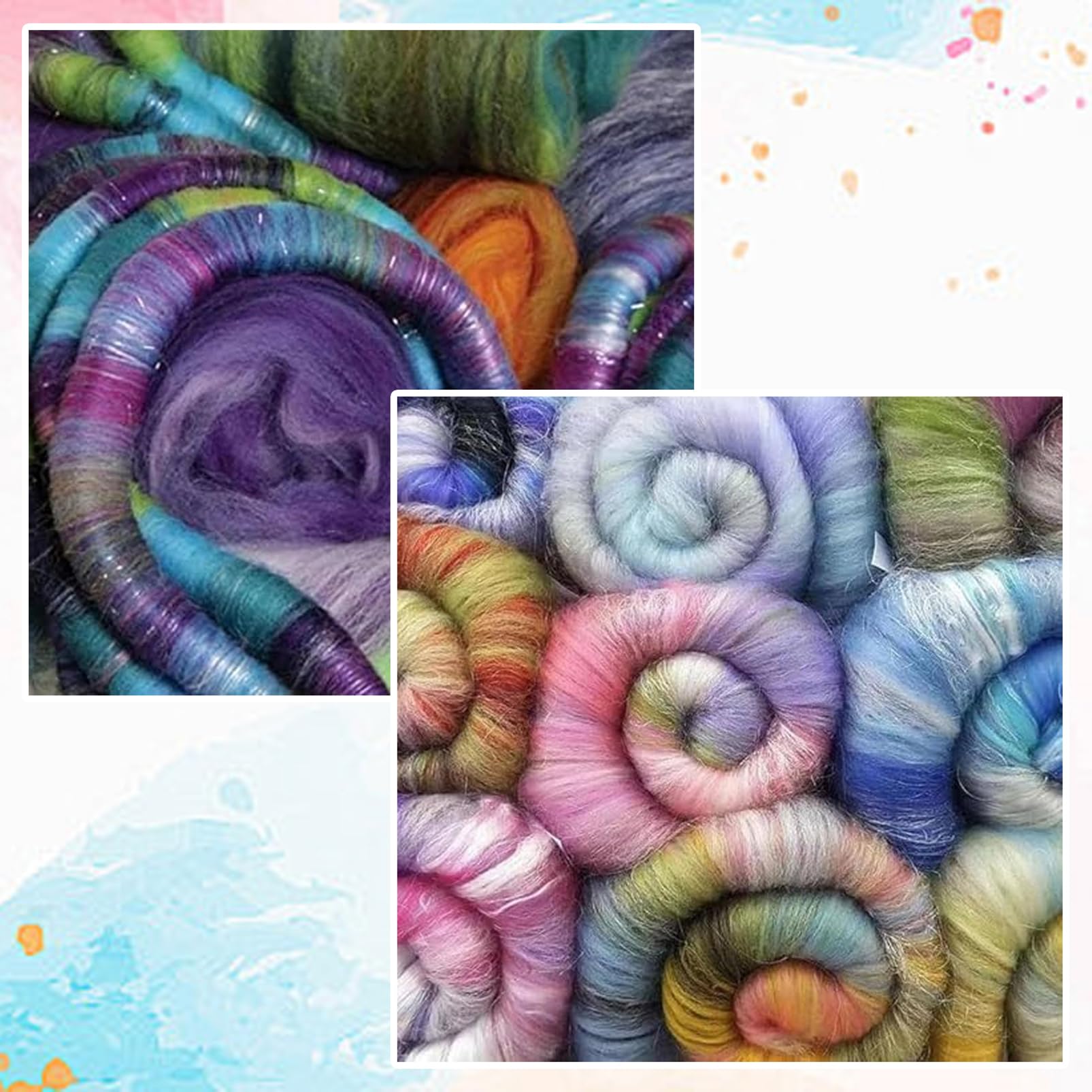 Cardatrice Manuale, Miscelatore di Colori per Feltro di Lana, Pettinatrice Manuale Fai da Te per Lana, Filatura Rapida E Miscelazione dei Colori, per Lavori Artigianali Fai da Te