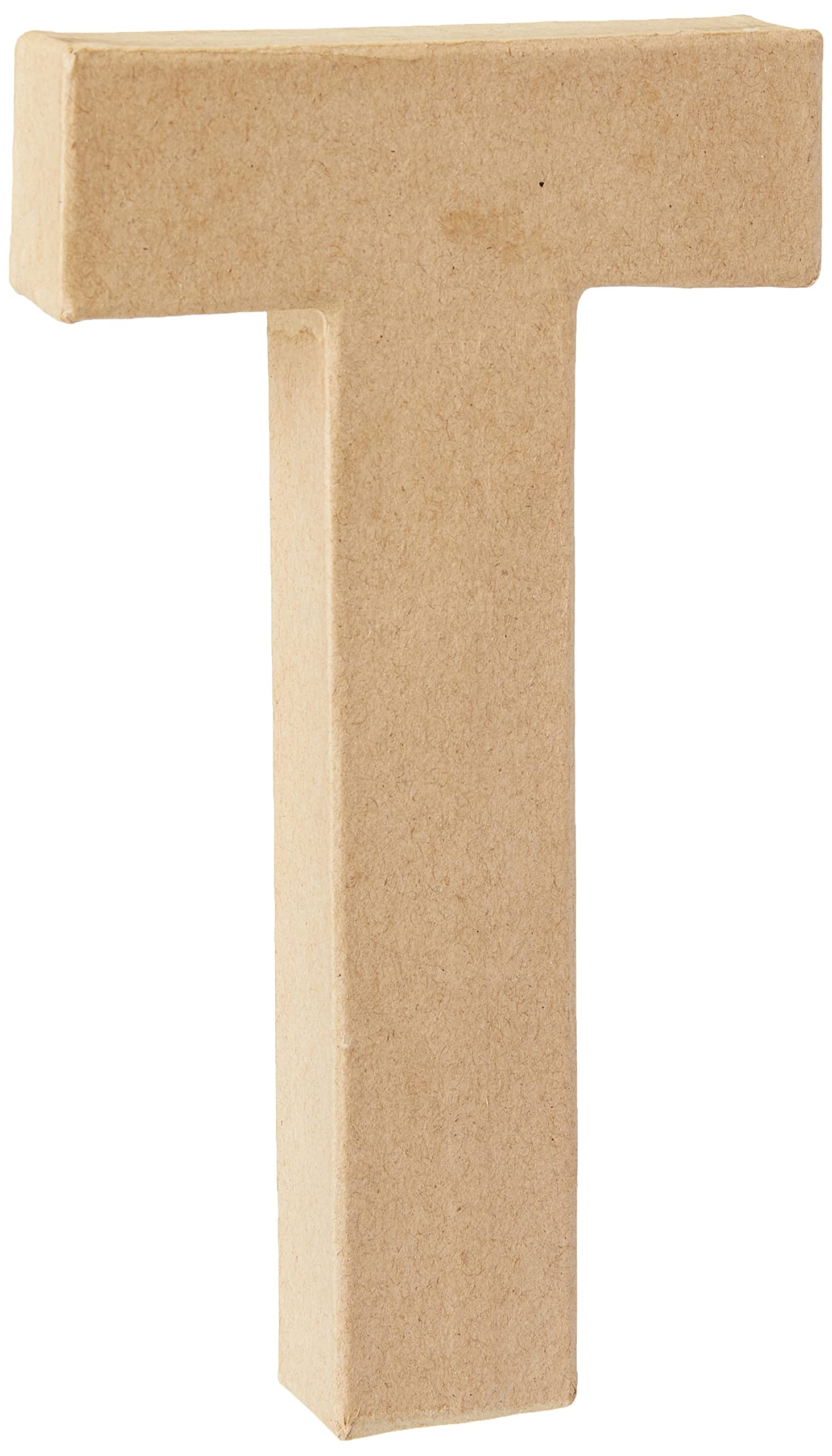Creativ 26619 20.5 cm 1-Piece Papier Mache Letter T, Beige