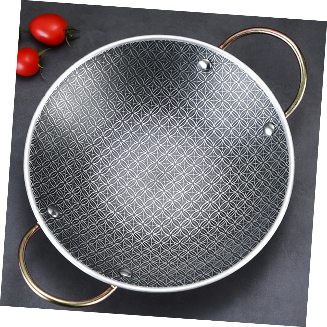 ULTECHNOVO Stainless Steel Hot Pot Double Handles Household Cooking Pan Induction-Compatible Cooking Pot for Family Meals Sturdy Kitchen Accessory