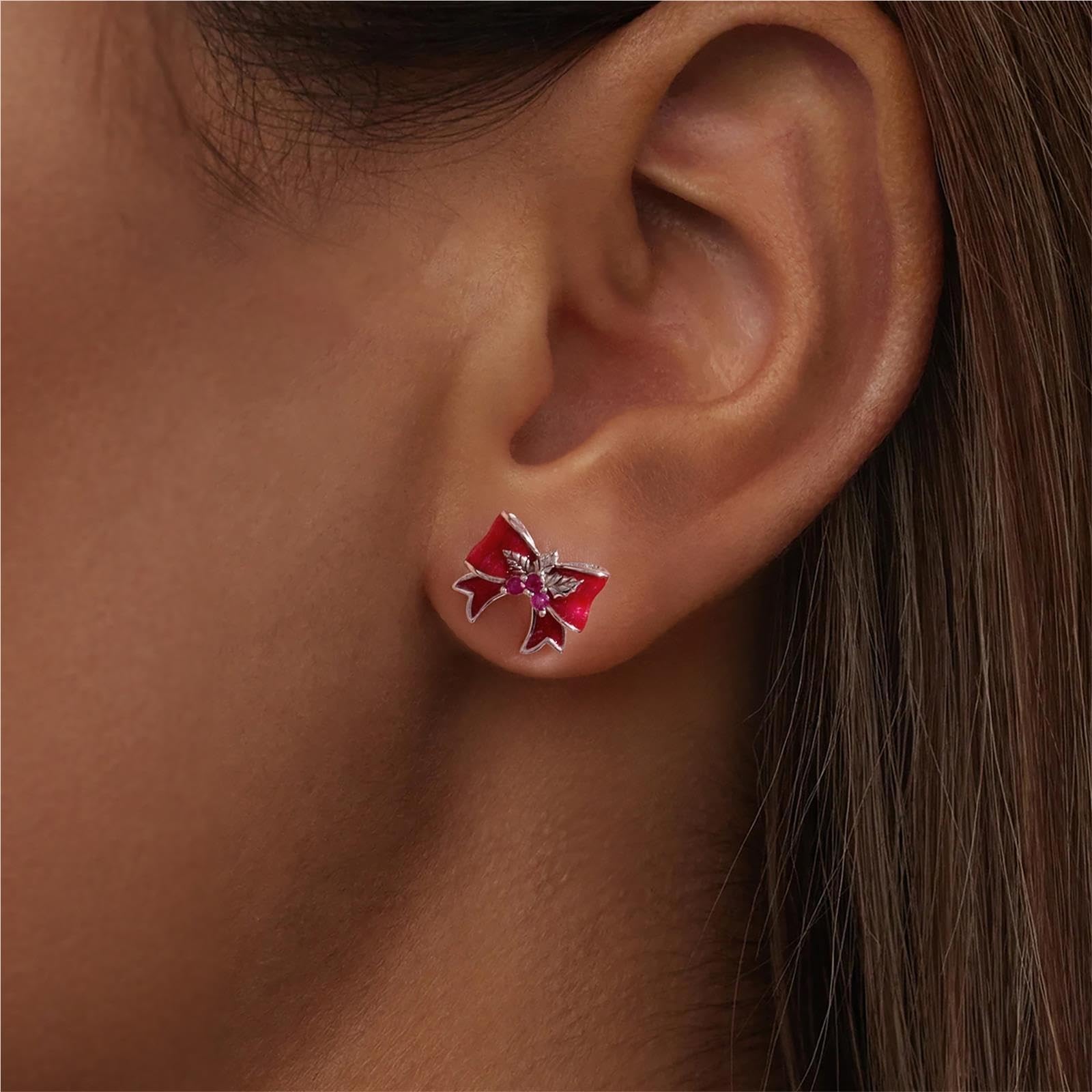 Mujer Plata 925 Lazo Aros Orejas Push Back