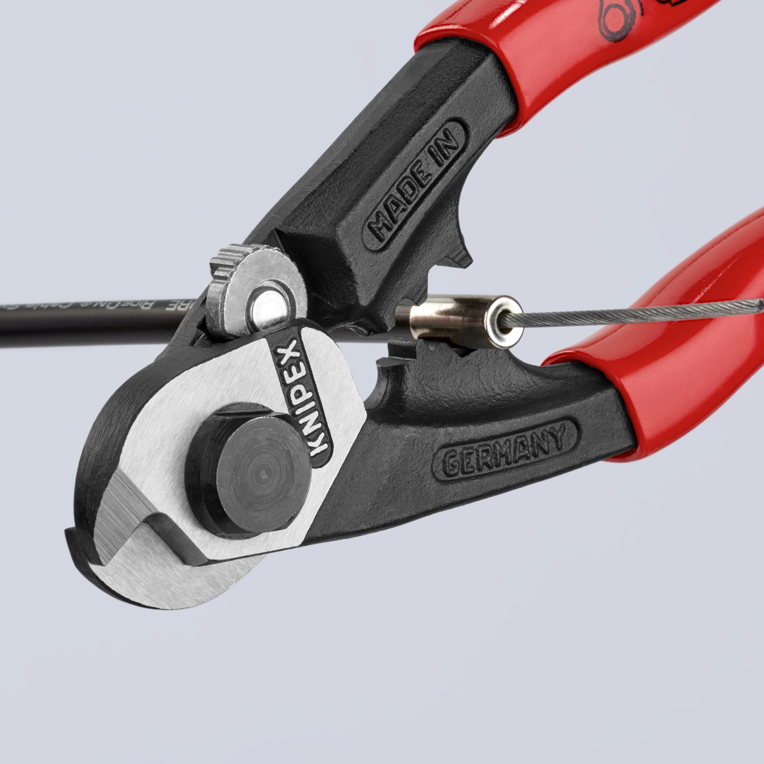 KNIPEX Drahtseilschere geschmiedet mit Kunststoff überzogen 190 mm, 95 61 190