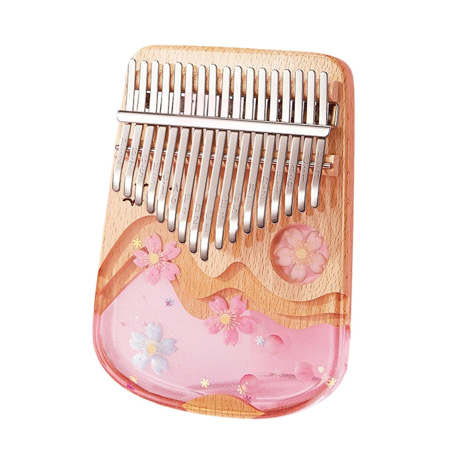 Kalimba Dla Początkujących 17 21 Ton Akrylowy Przezroczysty Instrument Palcowy Kalimba Wykonany Z Żywicy(17 tone 1)