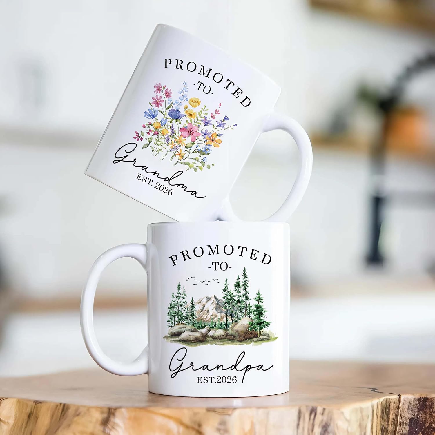 Promoted To Grandparent 2026 Mug Set, Grandmas And Grandpas Gifts, Grandma And Grandpa Pregnancy Announcement, New Grandparent Gift For Christmas, Grandma And Grandpa Cup For Baby Announcement