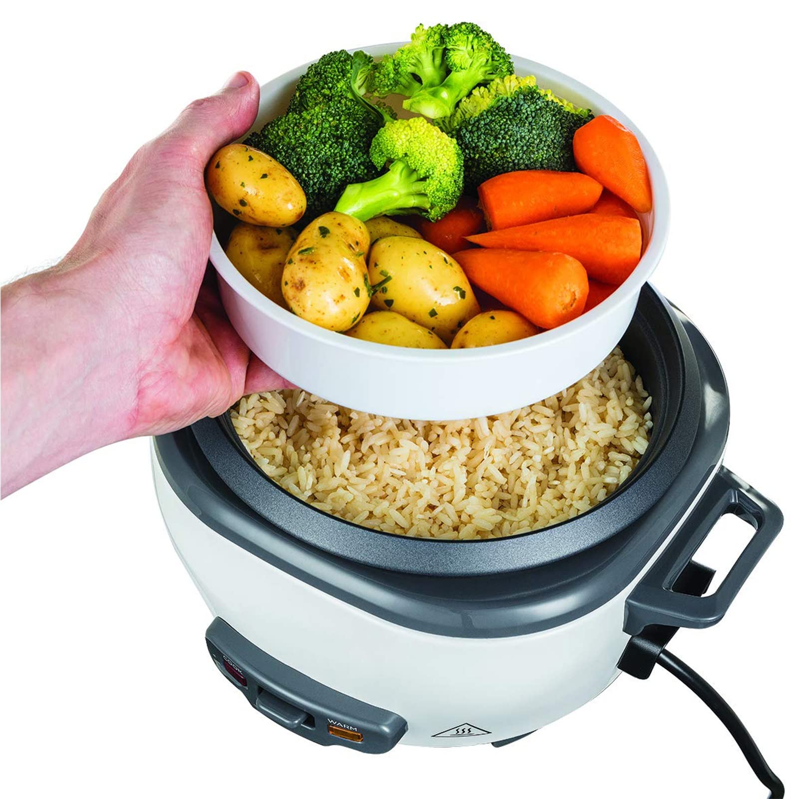 THEGA Cuociriso per Uso Domestico - Cuociriso Multifunzionale, Cuociriso da Viaggio, Cuociriso con Funzione di Conservazione del Calore, con Rivestimento Antiaderente (Size : 0.8L)