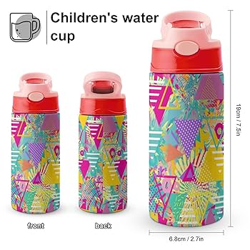 Amazon | レトロな 80 年代のメンフィス ウォーターボトル