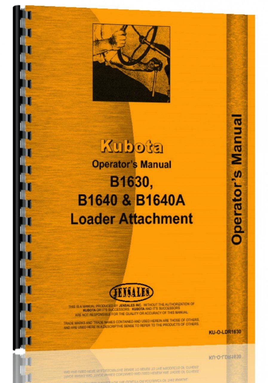 Kubota B1630 Loader Attachment for B5200E Tractor Operators Manual Amazon.ca Industrial