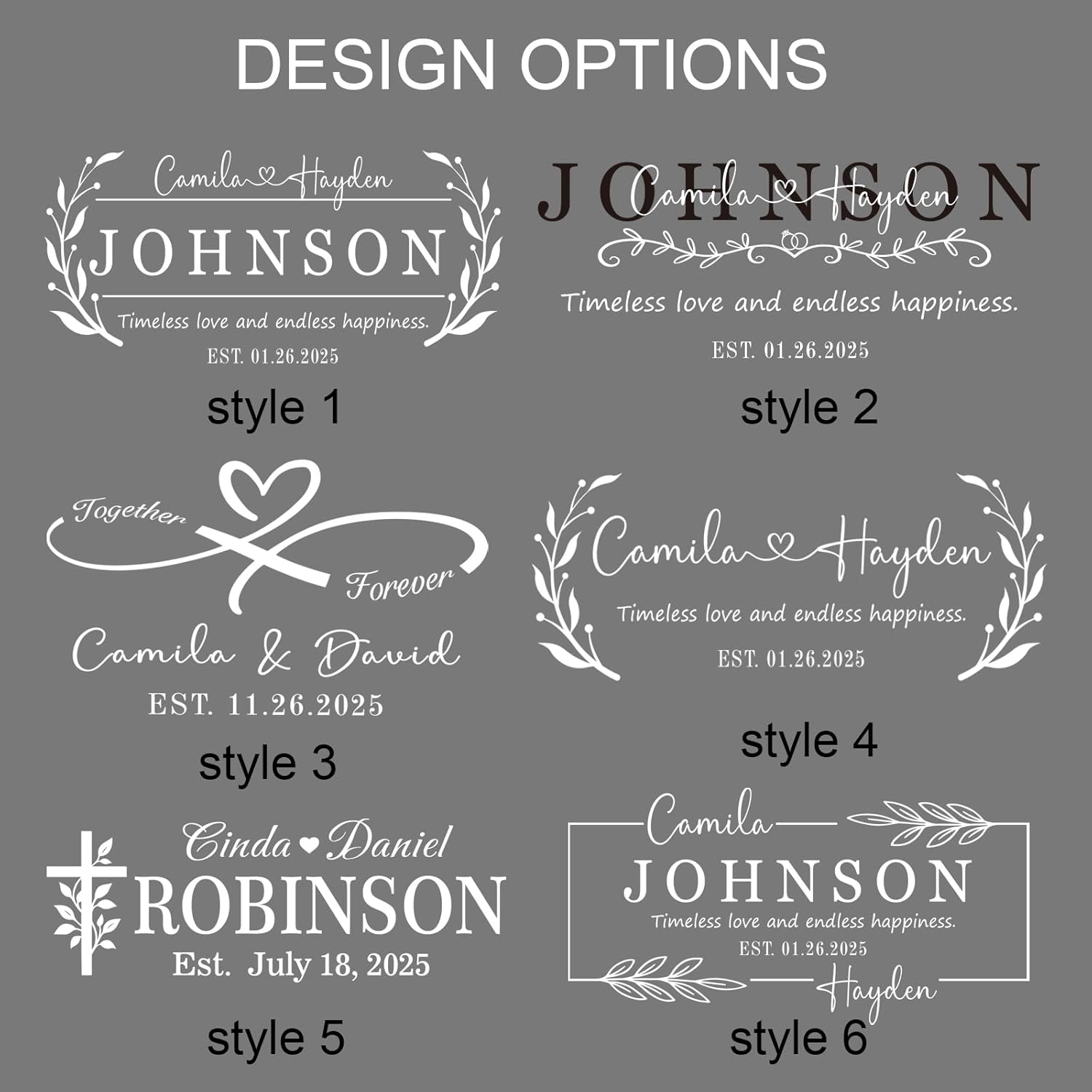 Personalized Anniversary Wedding Clock for Couple, Parents, Grandparents, Husband, Wife, Custom Valentine’s Day Gift Anniversary Wedding Gift for Him, Her, Personalised Mantel Clock
