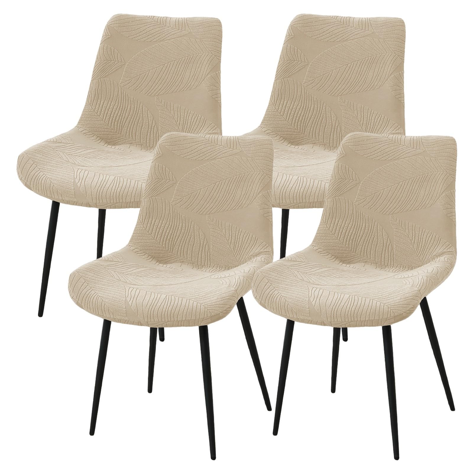 Housse de chaise de salle à manger moderne jacquard sans accoudoirs