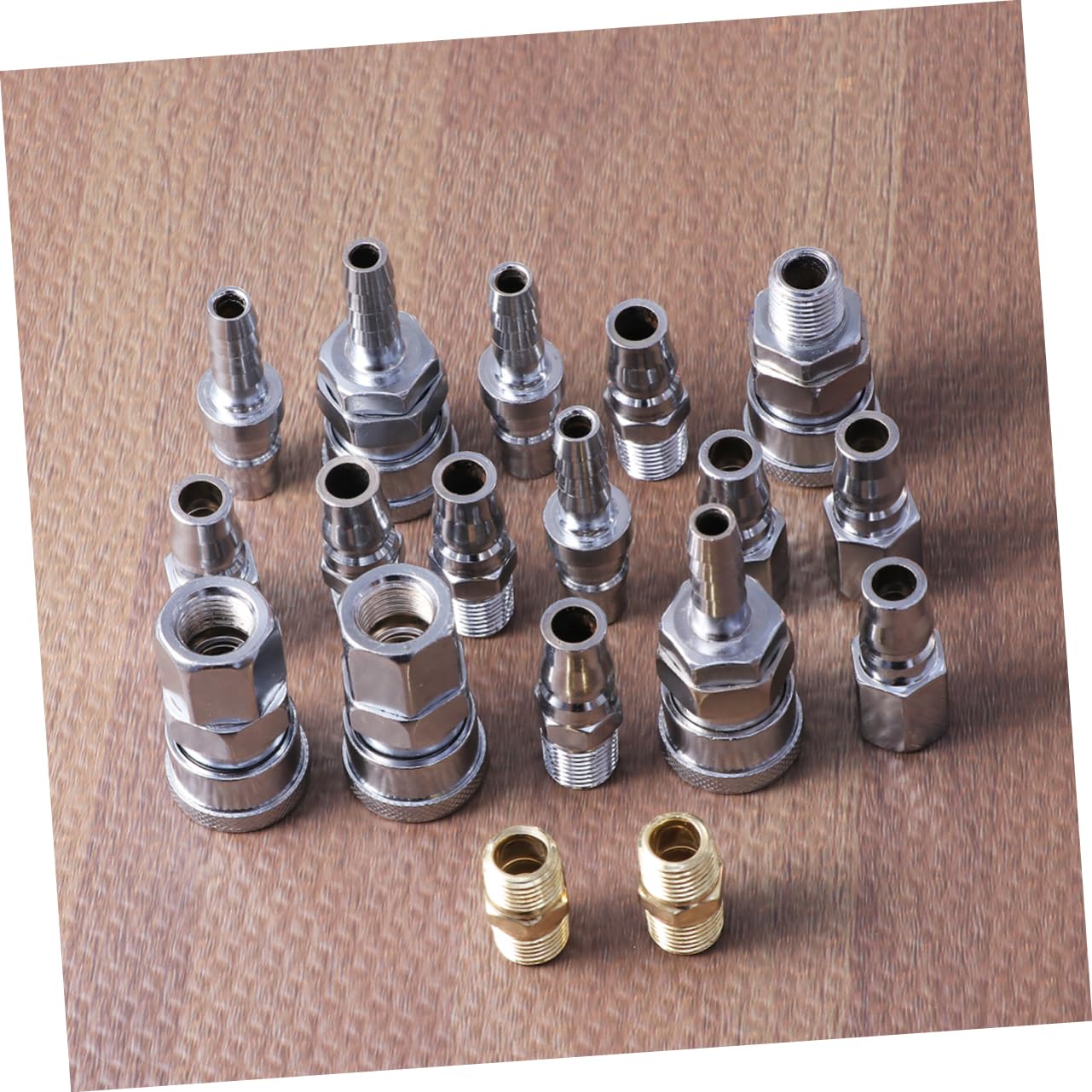 BESTonZON Kit Giunto Rapido Per Utensili Pneumatici Da 1/4 Di Pollice Set Da 18 Pezzi Connettori Maschio E Femmina Raccordo Per Compressore Blocco Di Installazione Semplice