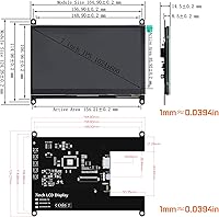 Vista 5 de WOWNOVA Panel de sensor de computadora de 7 pulgadas, pantalla LCD, monitor de temperatura de PC, pantalla secundaria, accesorios de PC para carcasa