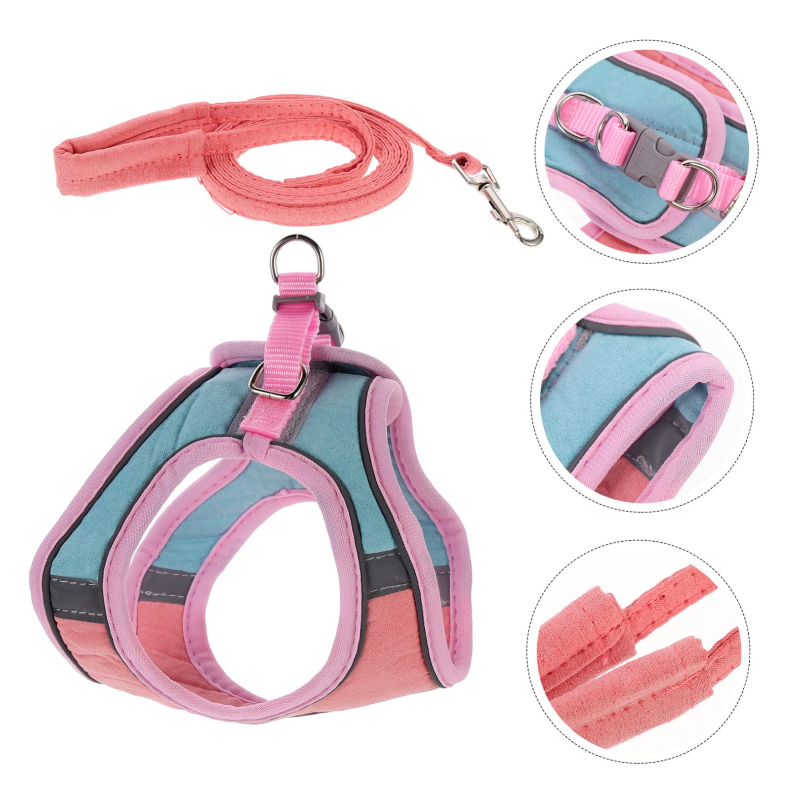 INOOMP 4 Ensembles De Harnais pour Animaux De Compagnie Harnais De Traction pour Chat Et Laisse pour Chaton Doux pour Chaton Réglable pour Chat Laisses