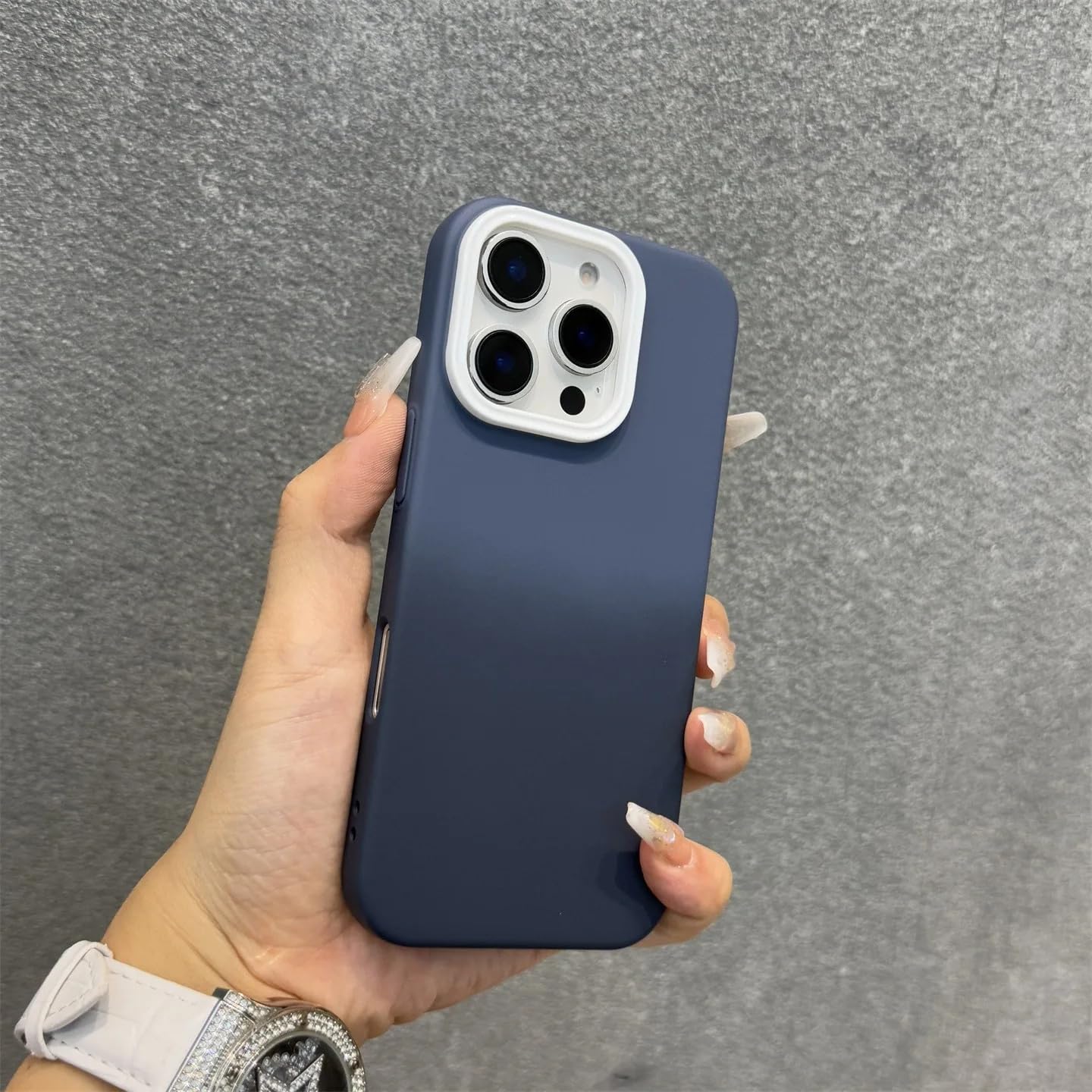 Coque de téléphone mate dégradée avancée iPhone protection antichoc bleu - 8