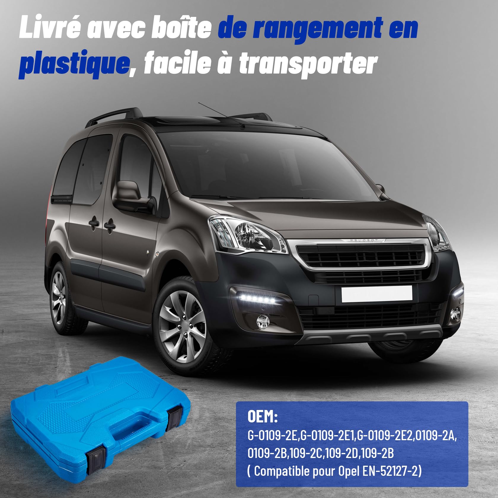 CarBole Kit d'outils pour Courroie de Distribution, pour PureTech EB0 EB2 | OEM 0109-2A pour Citroën Peugeot Opel 1.0/1.2 VTi VVT/GDI PureTech EB0/EB2, Kit d'outils de Calage du Moteu,Timing Moteur