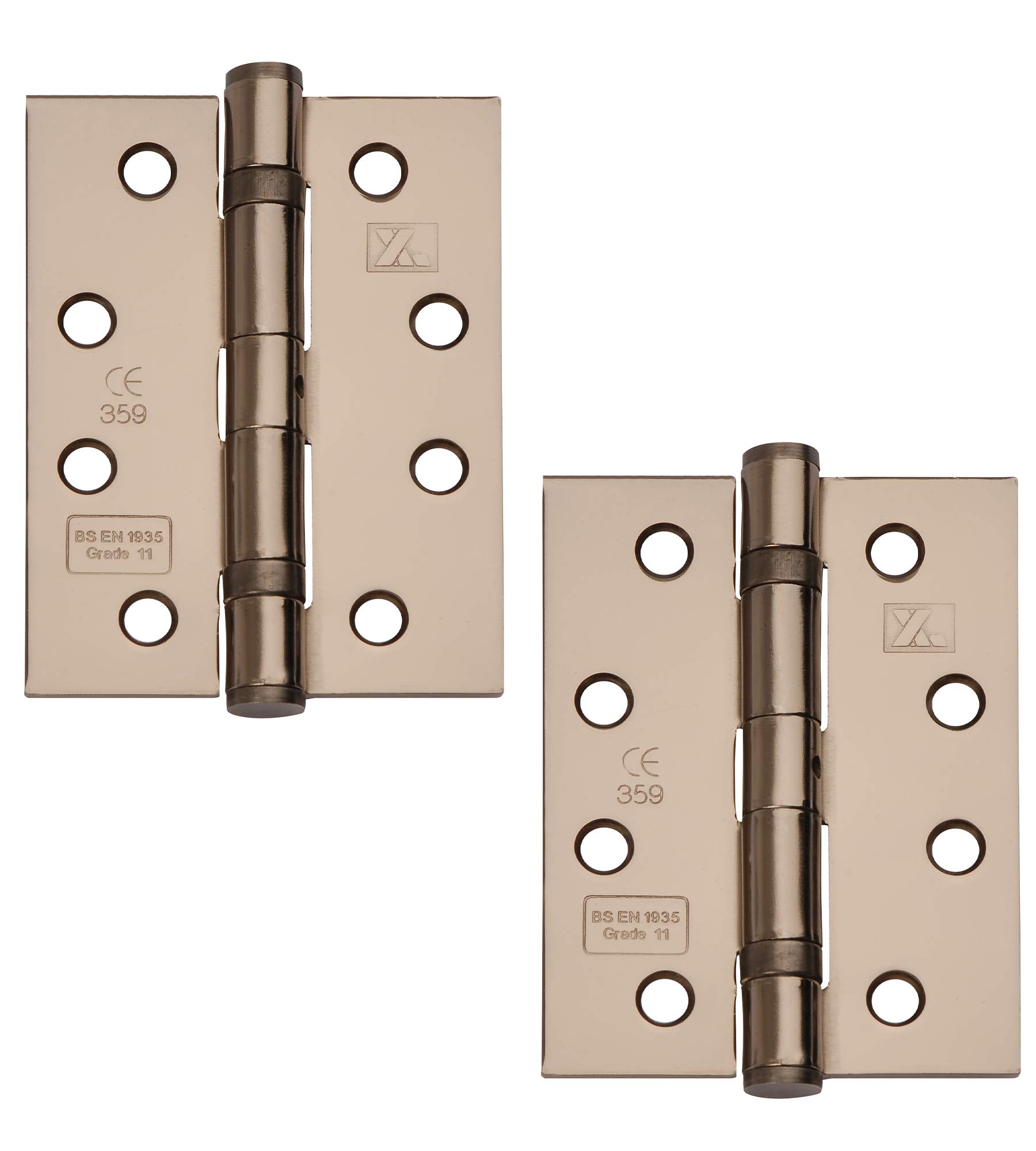Excel Black Nickel Xl869-Blnk Pair Of 4" Grade 11 Door Hinges,