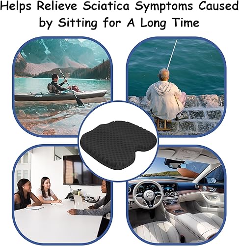 Miniatura 7 de NEW-Vi Cojín antideslizante para asiento de kayak, impermeable, grueso, para lancha, kayak, canoa, remo, estadio, para sentarse en silla de kayak,