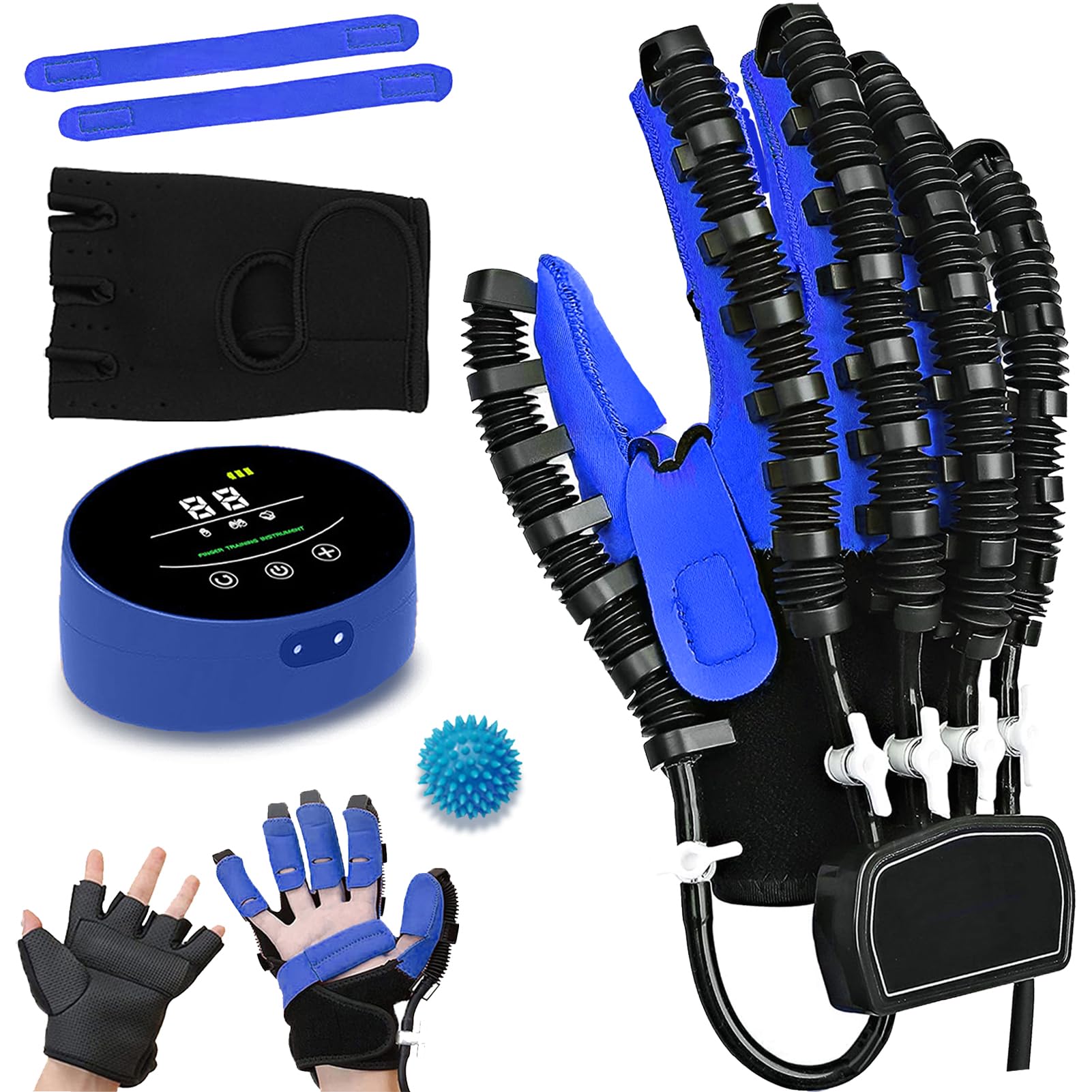 Guantes Robóticos de Rehabilitación para Pacientes con Hemiplejía Accidente Cerebrovascular, Ayudas para Ejercitadores de Manos, Guantes Artrosis para Mejora la Movilidad Articular B Right M