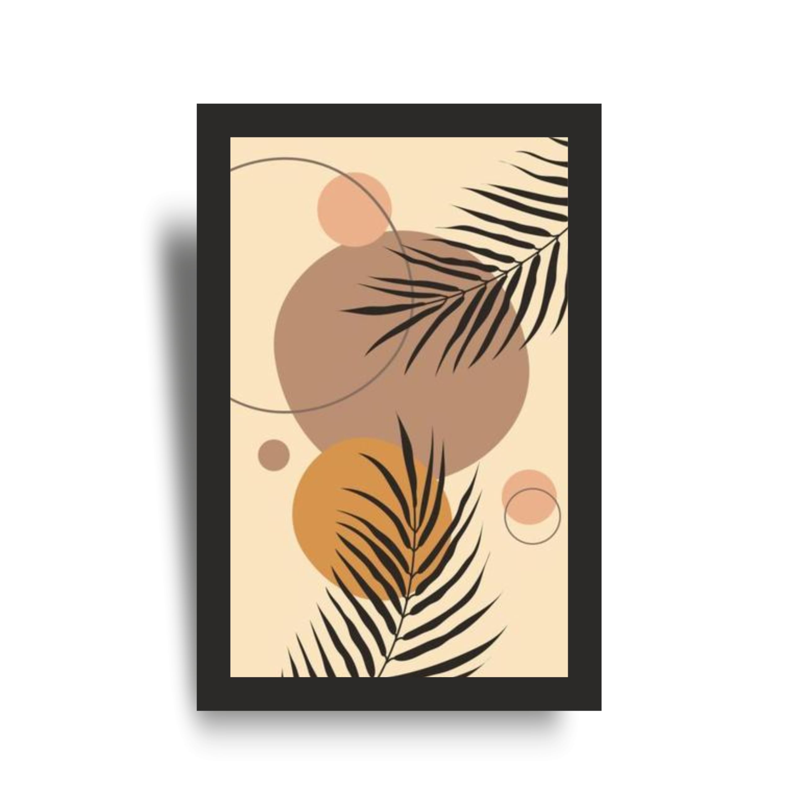 Modern Palm Leaf Abstract Wall Art Set of 3 Frames – view 2