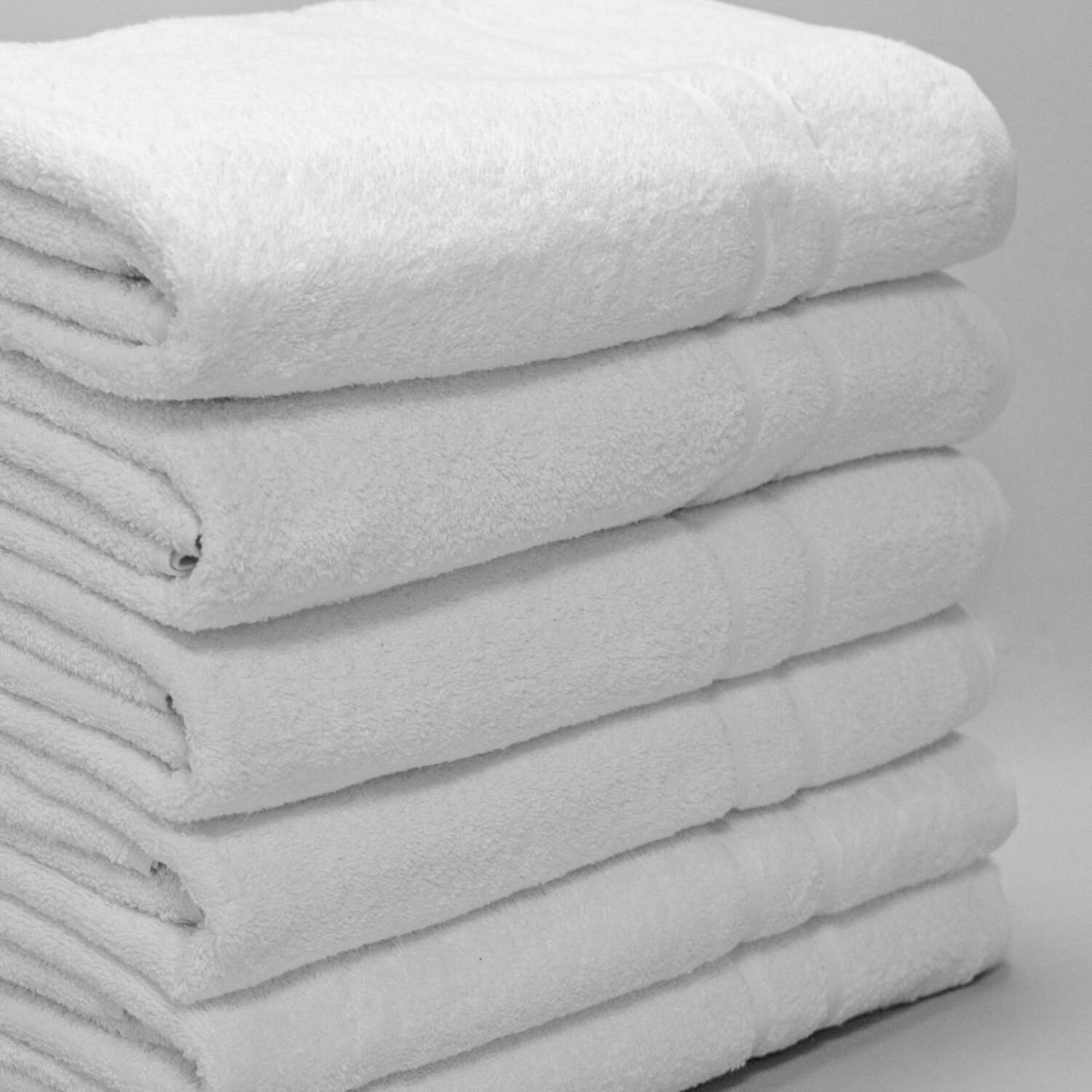 Toallas Hostelería STOX10 Blanco 70x140 cm Rizo Algodón 100% 480 gr/m² Toalla de Ducha