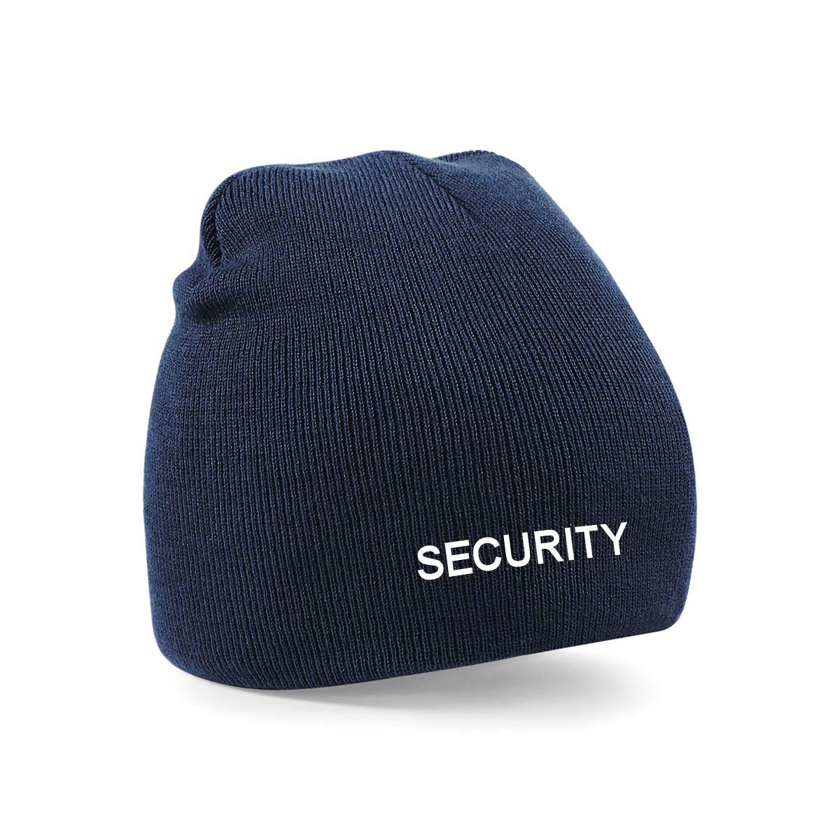 Workwear World Unisex French Navy Essential Security Embroidered Doorman Pull On Acrylic Woolly Beanie Hat (French Navy)