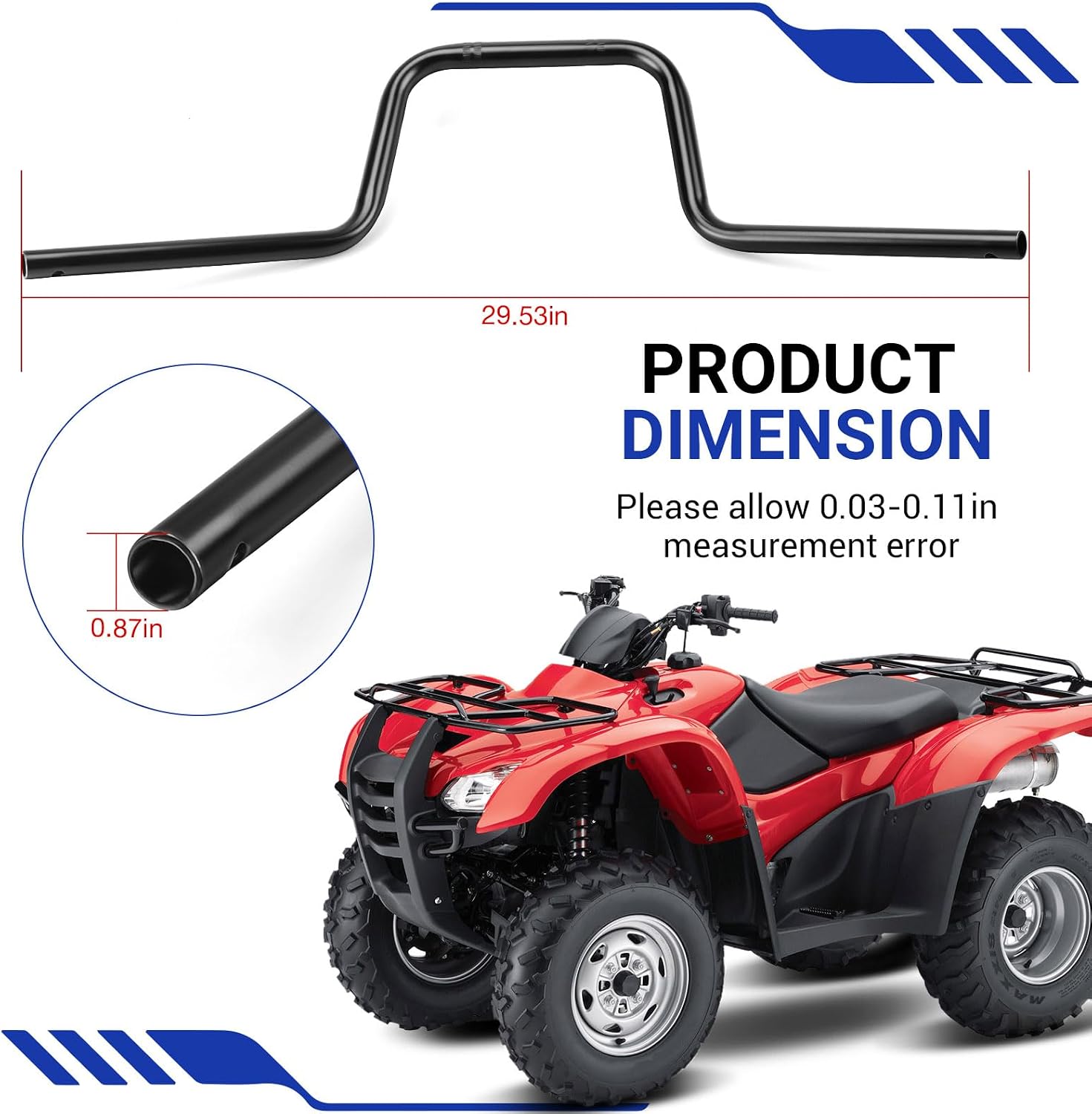 Handlebar for Honda Rancher 420 TRX420 FA FE FM FPA FPE FPM TE TM 2007-2014 53100-HP5-600