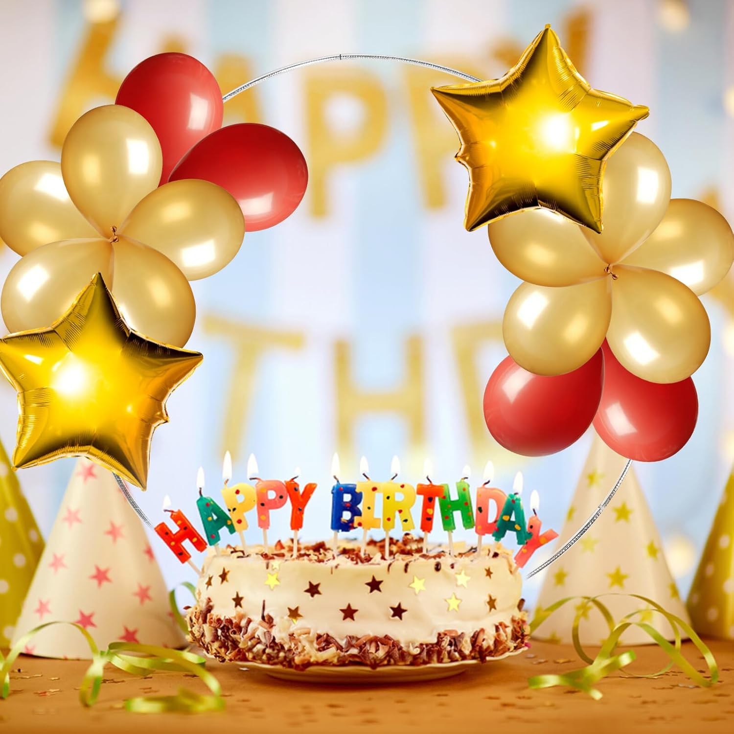 2 Sets round Balloon Arch Frames Silver Balloon Ring Decoration Kit for Wedding Ceremony Party and Birthday Event Decor