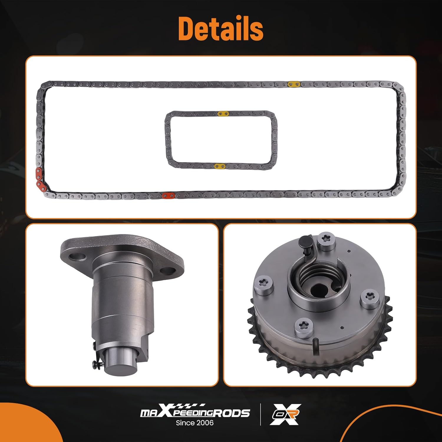 maXpeedingrods Timing Chain VVT Gear Sprocket Kit for Toyota Corolla 2009-2015 Prius Liftback 2010-2015 Prius V & Prius Plug-In 12-15 Pontiac Vibe 09-10 Matrix Scion xD 1.8L 13070-0T010 13050-0T010