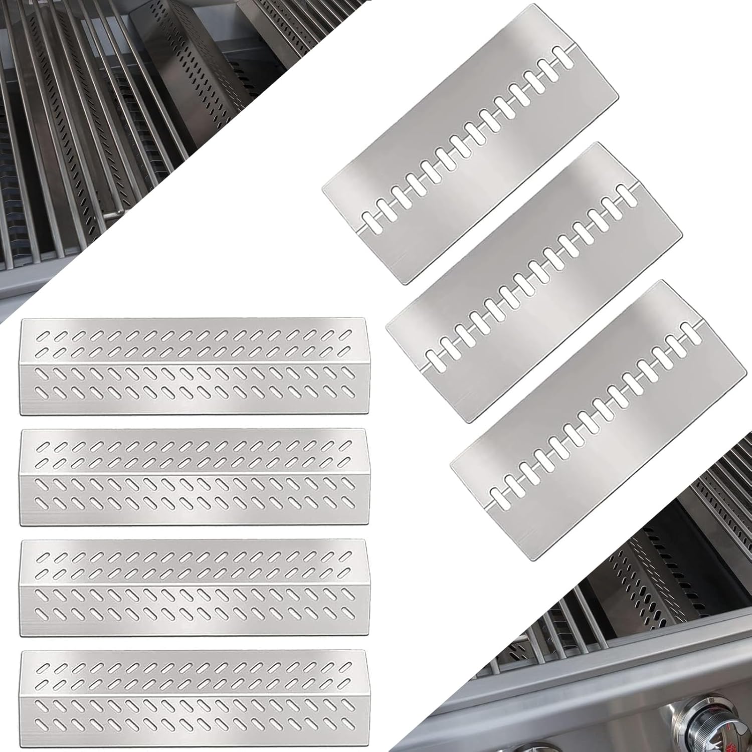 Bull Grill Replacement Parts for Bull 16631 16520 Heat Shield, Angus 4 Burner 47629, Brahma, Cal Flame G4 Outlaw, Flame Tamer for Angus, Brahma, 7 Burner Premier Bull Grill