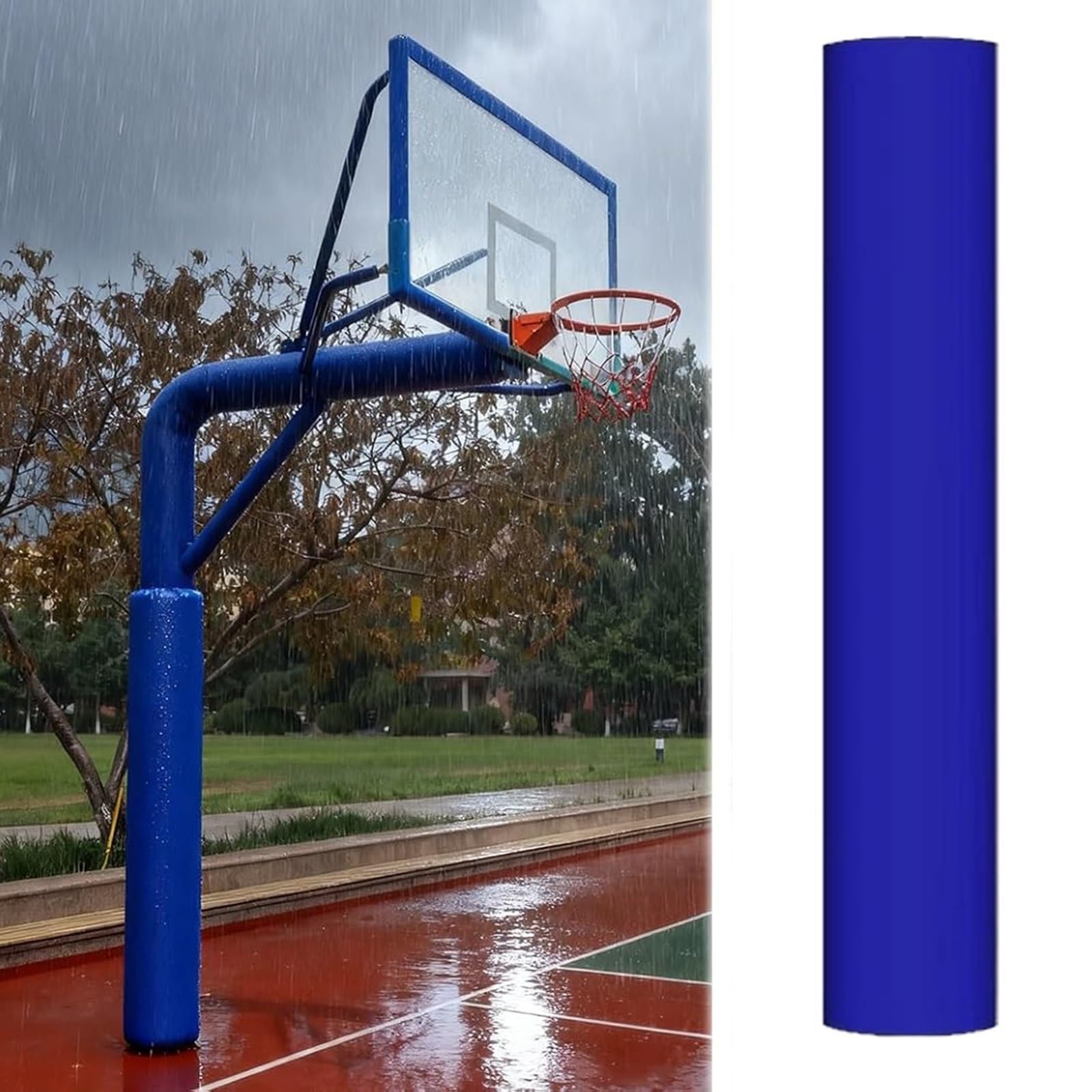 Protector de poste de baloncesto exterior ideal para la seguridad en el garaje