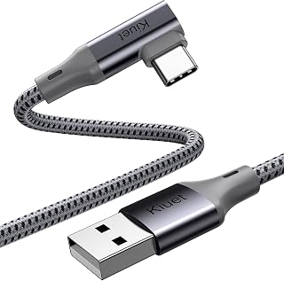 Type C fast Charging Cable[2M 3.1A], Braided USB C Cable ，USB A to USB C Cable 90Right Angle，Compatible With SamsungGalaxy S20 S10 S9 S8, Huawei, Google Pixel, Sony Xperia, LG, et