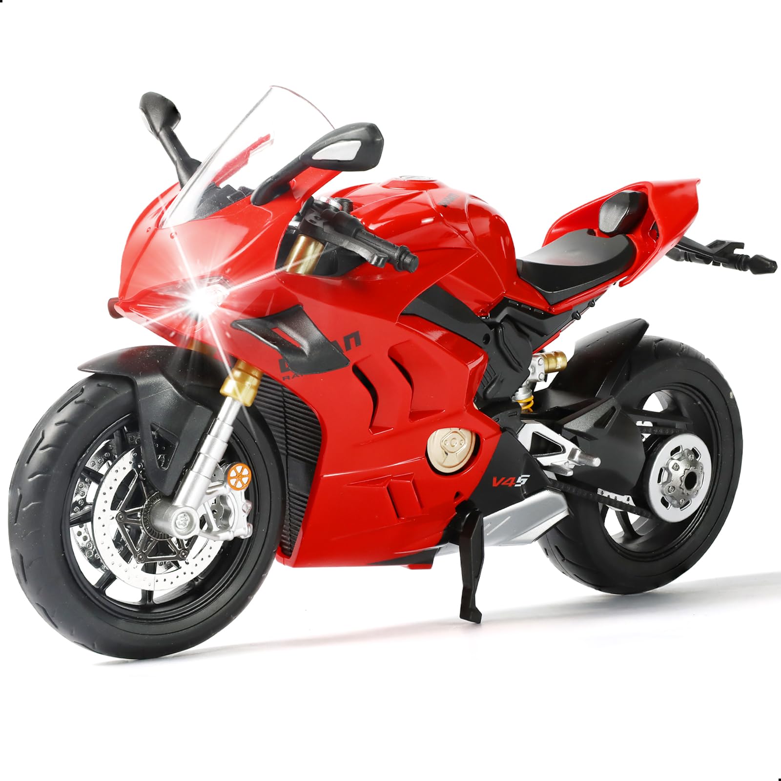 Risopen 1:12 Motorcycle Model Toy for BMW S1000RR Metal Die-cast with Plastic Motorcycle Model No Assembly Required Mini Finished Moto Gift for Adult(White) — view 25