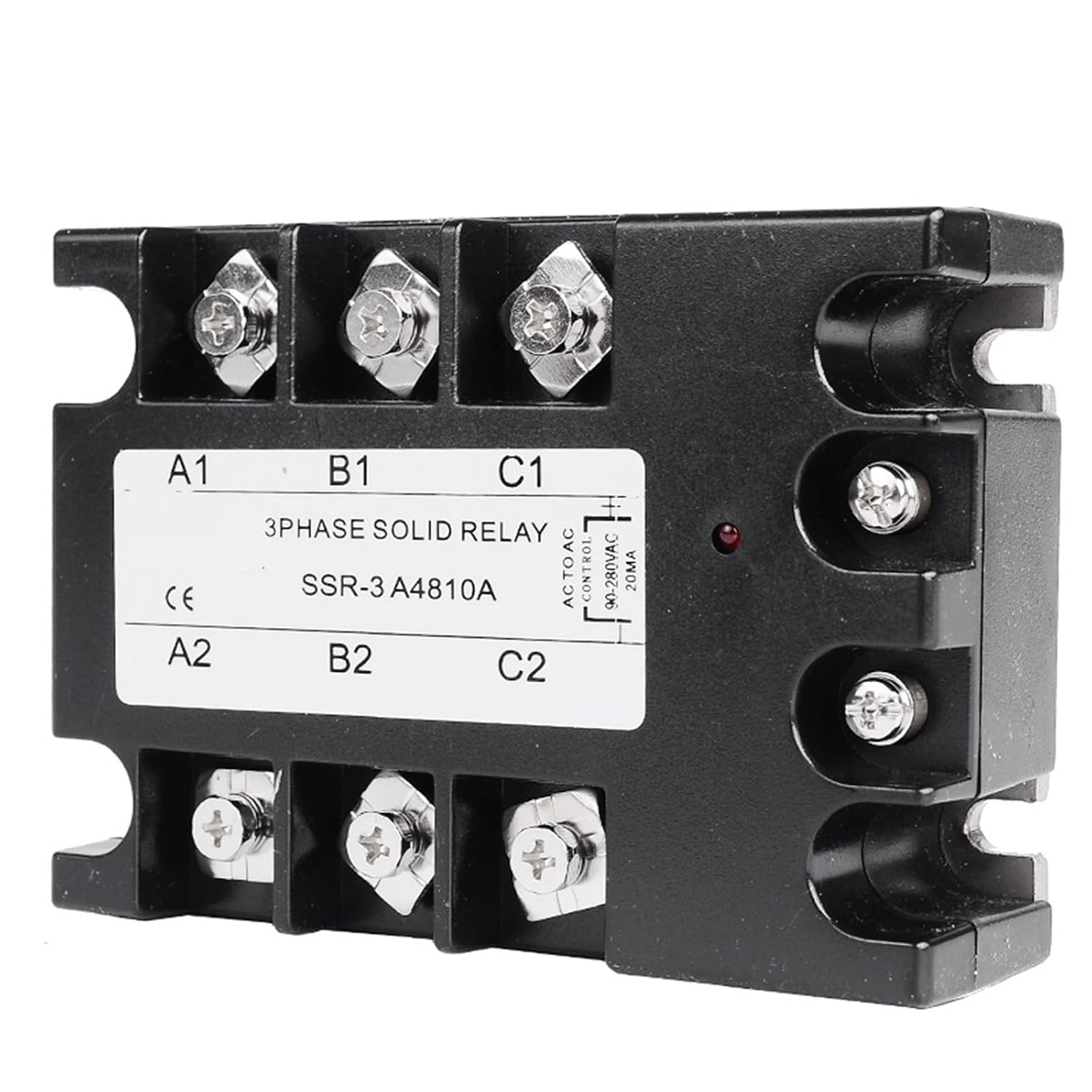 10A 25A 40A SSR 3 Phase Solid State Relay SSR-10 AC to AC Solid State Relay 25 SSR Relay Three Phase SSR 25A Rele 1Pcs(A4810A)