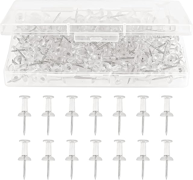 SULOLI Push Pins for Cork Board,150 Pieces Drawing Pins for Wood Wall Push Pins for Notice Board