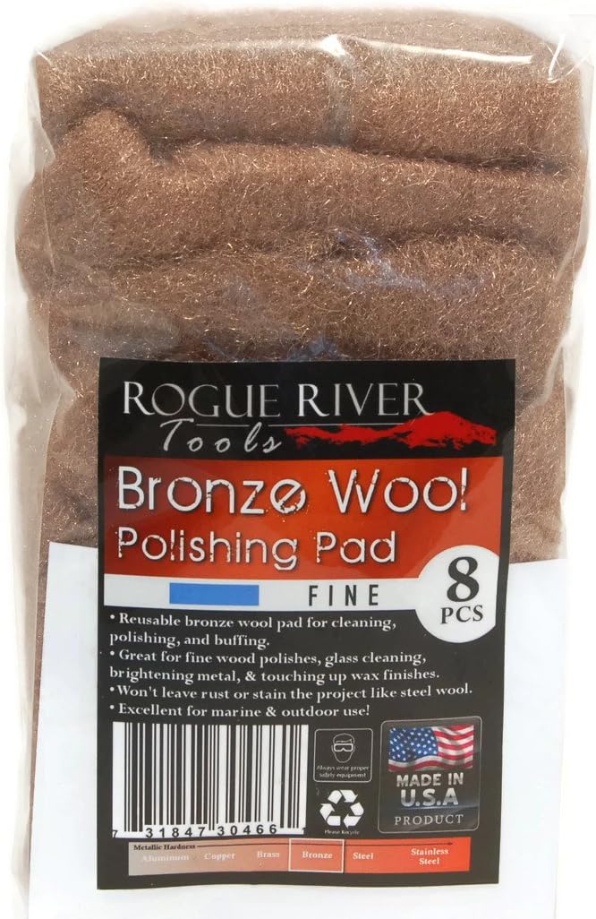 Rogue River Tools Bronze Wool Pads (8pc) - Fine