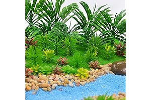 110pcs Model Plants Miniature Train Scenery Fairy Garden Trees