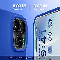 Vista 1114 de GONEZ Funda de silicona para iPhone 15 Pro Max, compatible con Magsafe, protector de cámara + protector de pantalla, forro de microfibra suave Negro