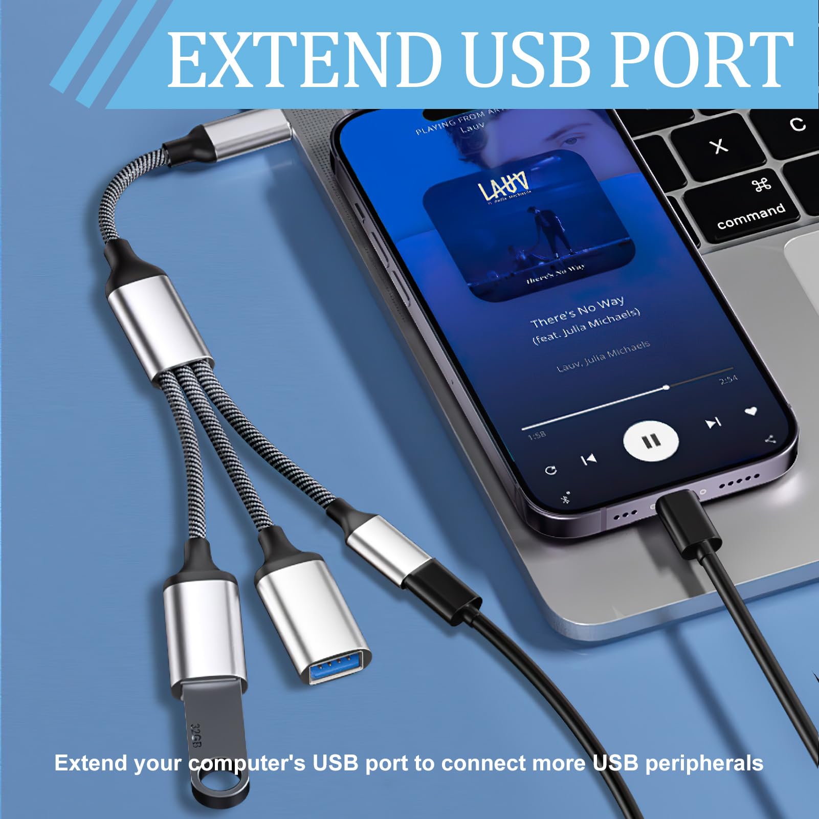 KiwiBird USB C Splitter 1 In 2 Out Charging, USBC - Foto 5